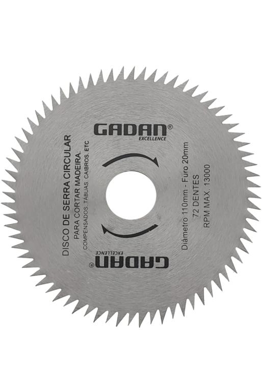 DISCO SERRA 4" 72 DENTES GADAN*