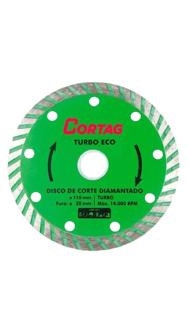 DISCO CORTE DIAMANTADO TURBO 4" CORTAG*
