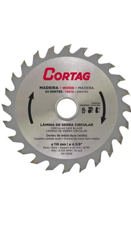 DISCO SERRA 4" 24DENTE CORTAG*