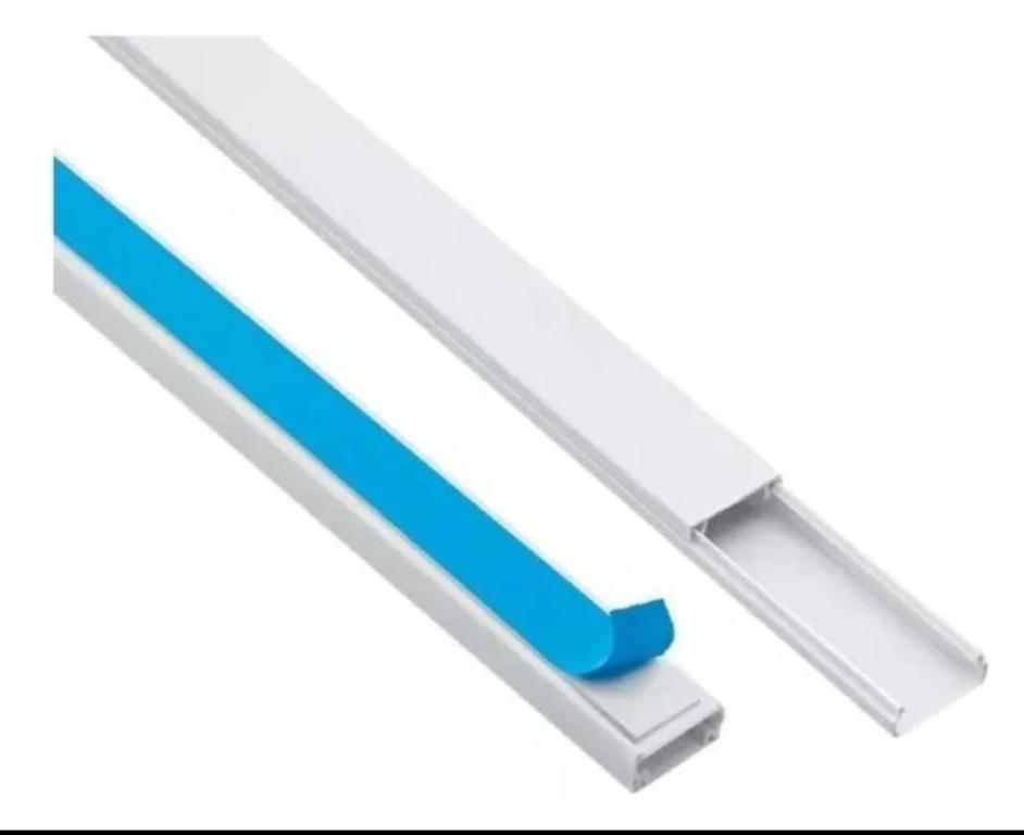CANALETA SISTEMA X BRANCA 10X20 FORCE LINE (CAIXA) C/FITA DUPLA FACE*