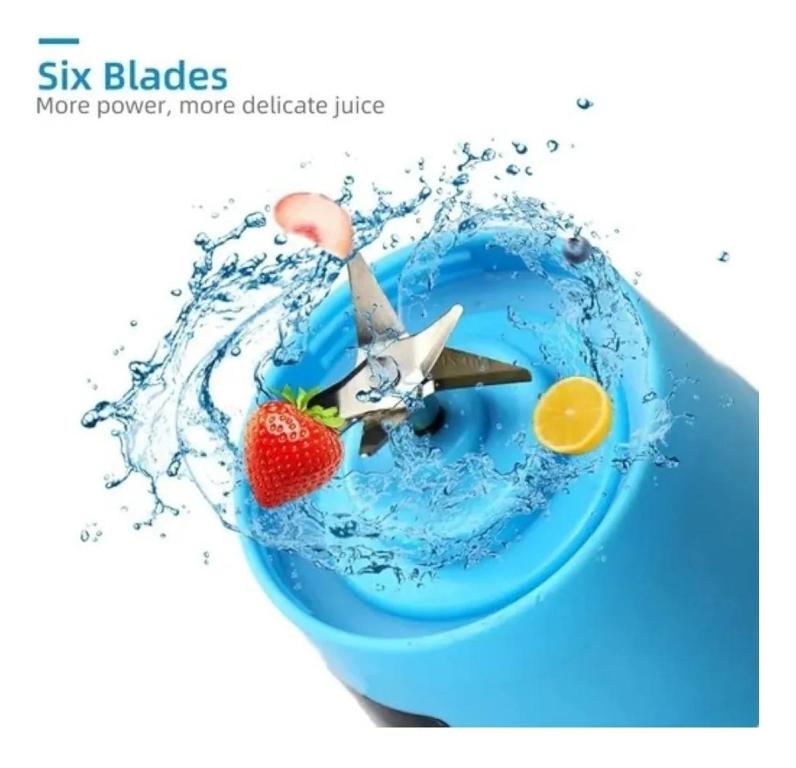 LIQUIDIFICAOR PORTATIL 6 LAMINAS USB *