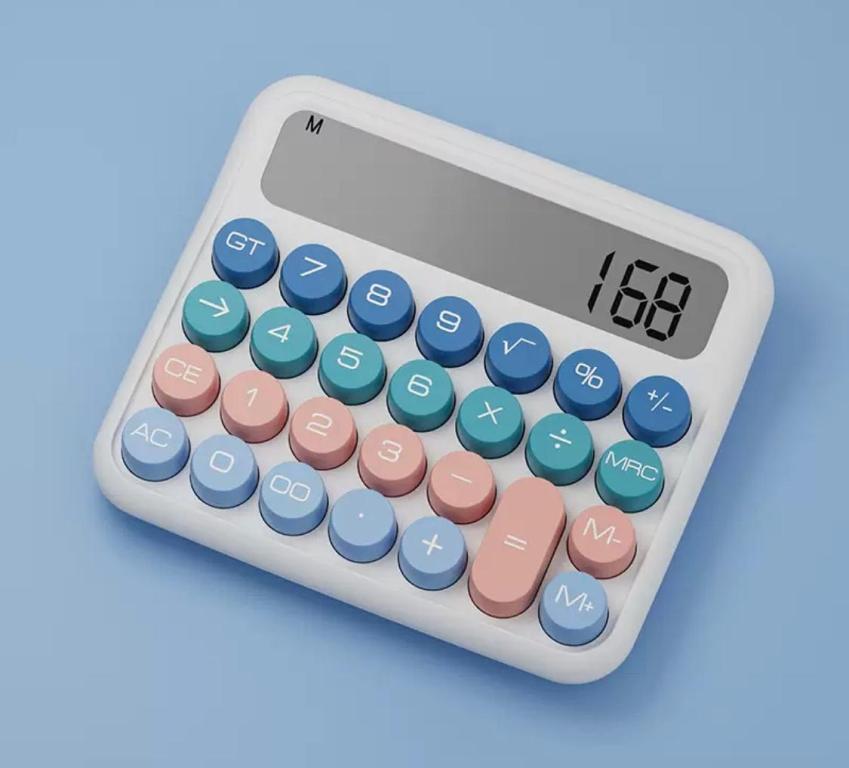 CALCULADORA RETRO 12DIG (COLORIDA) *