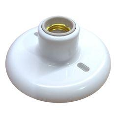 PLAFON PVC PORCELANA BRANCA E-27*