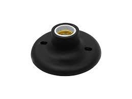 PLAFON PVC PORCELANA PRETO E-27*