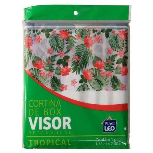 CORTINA P/BOX C/VISOR TROPICAL 1,35X2,00M *