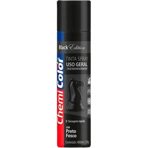 TINTA SPRAY SHEMICOLOR PRETO FOSCO 400ML*