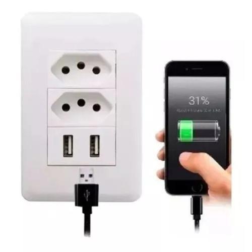 TOMADA DUPLA SAIDA USB C *