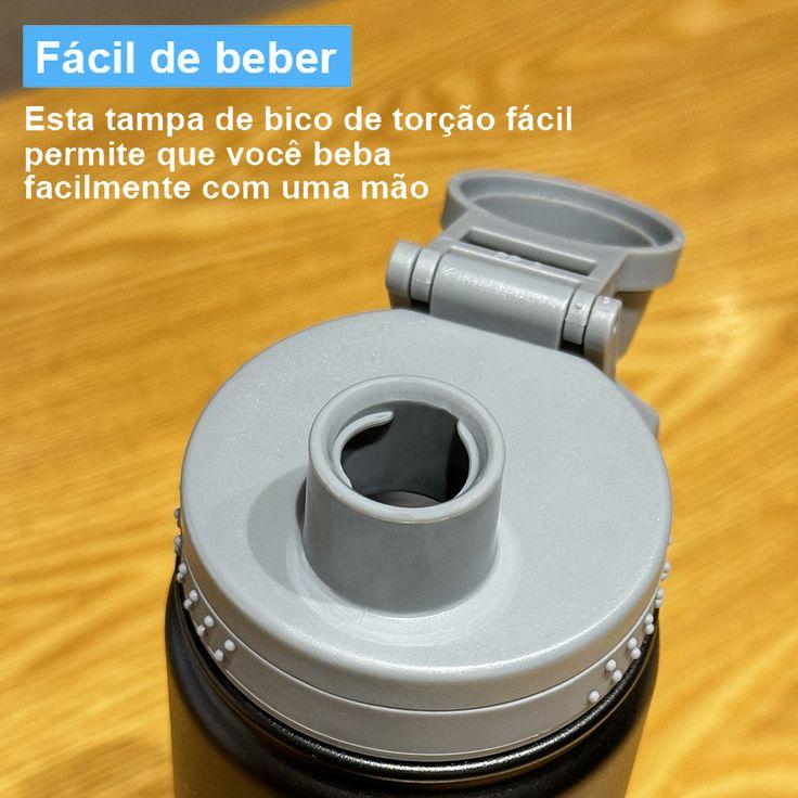 GARRAFA TERMICA DE INOX 800ML PRETA CARTUAI *