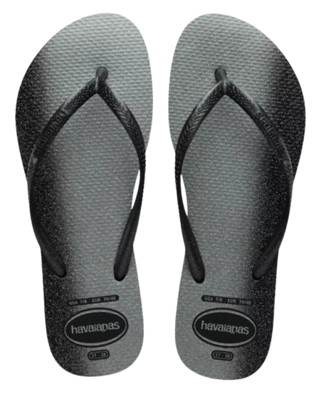 HAVAIANAS SLIM GLOSS PRETO/PRETO 37/38*