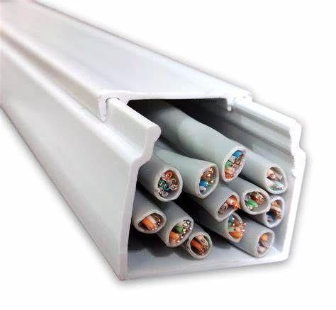 CANALETA SISTEMA X BRANCA 10X10 FORCE LINE (CAIXA) C/FITA DUPLA FACE*