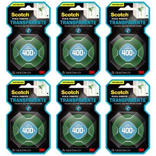 FITA DUPLA FACE 12MMX 2ML TRANSP FIXA FORTE 3M *