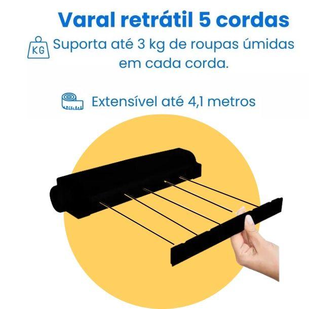 VARAL AUTOMATICO ROTOFLEX 5 CORDAS SECALUX *