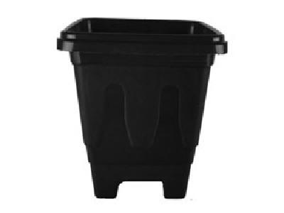 VASO QUADRADO PRETO N2 MEDIO (30X30X25) RF040*
