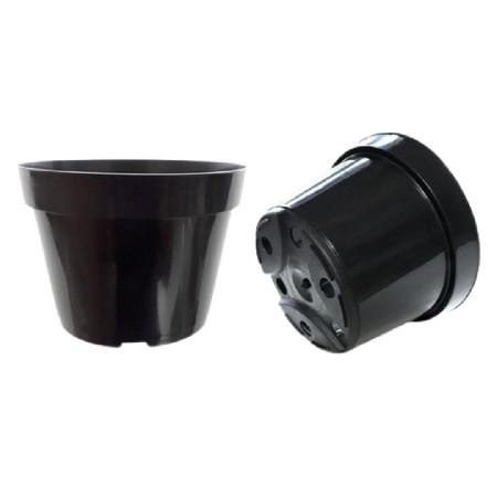 VASO POTE PRETO PEQUENO (9X7) RF0541*