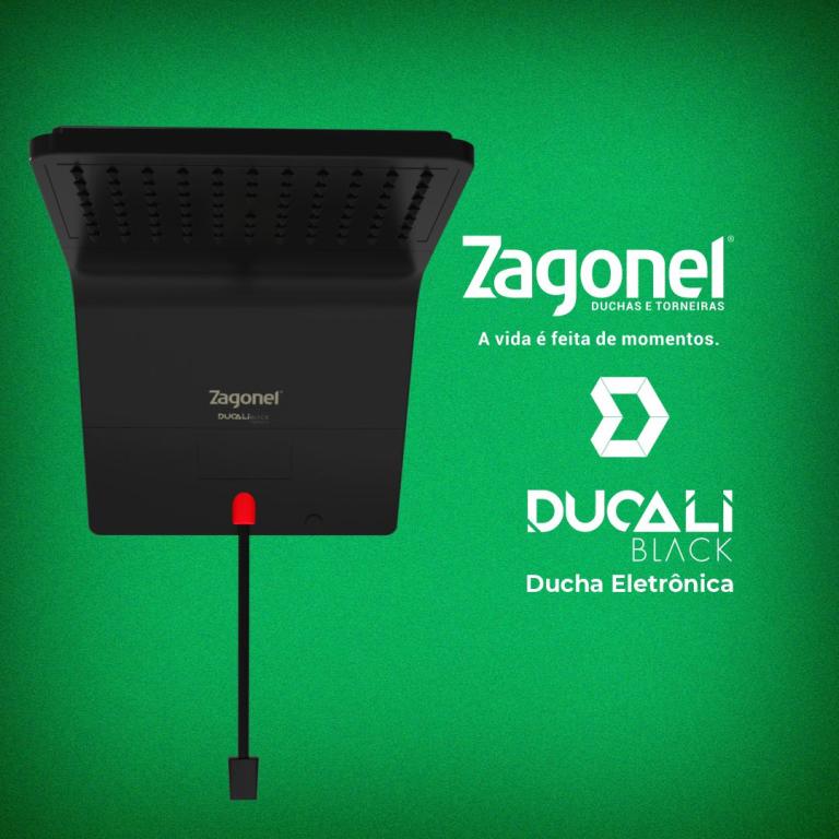 DUCHA ZAGONEL DUCALI BLACK ELETRONICA 7500WX220V*
