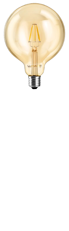 LAMPADA LED 4W RETRO GLOBO G 125 FILAMENTO 2400K MORNA*