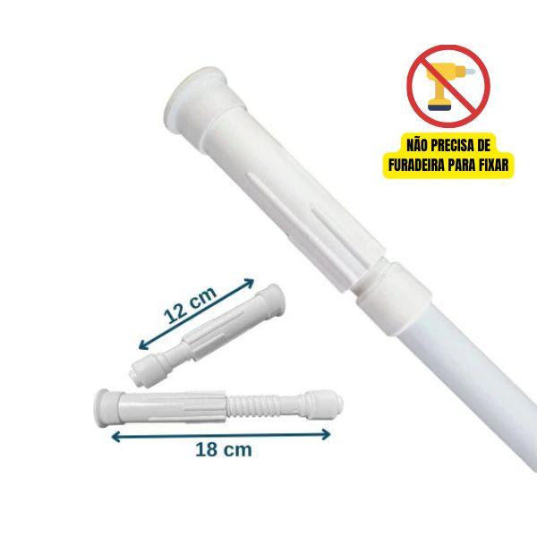 VARAO PARA CORTINA BOX 1,20 A 1,35 BRANCO*
