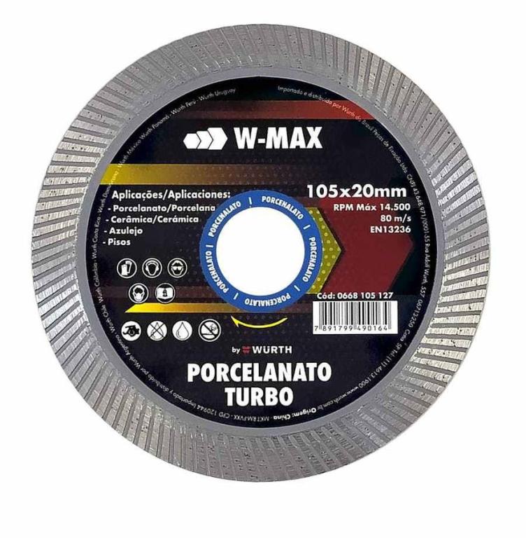 DISCO PORCELANATO 105X20 (MAKITA) WURTH*
