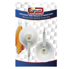 CABIDE PLASTICO COM VENTOSA 2PÇS CATUAI REF5656*
