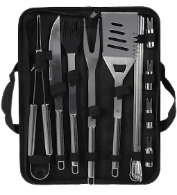 KIT CHURRASCO 9PÇS INOX *