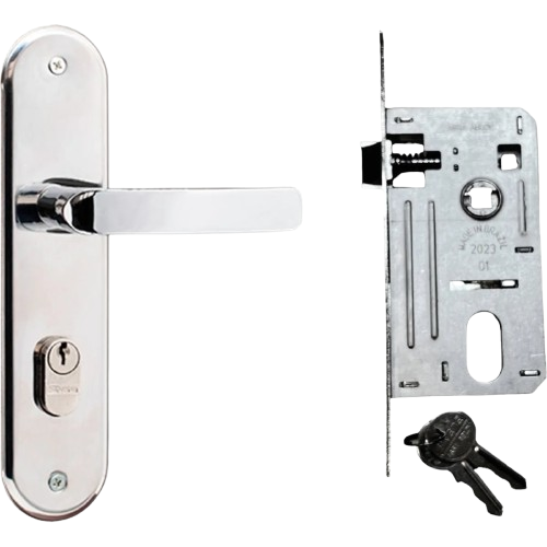 FECHADURA EXTERNA SILVANA ITALY 1300 CROMADA*