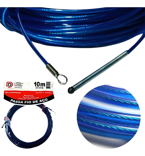 PASSA FIO  10M AZUL C/ALMA DE ACO (ARTVARAL) *