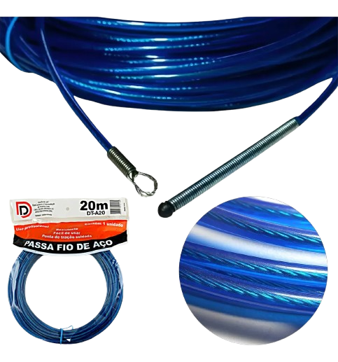 PASSA FIO  20M AZUL C/ALMA DE ACO  (ARTVARAL) *