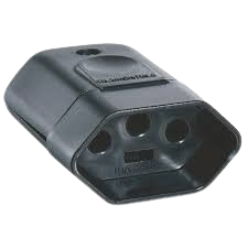 PINO FEMEA TRAMONTINA 2P+T 20A PRETO/BRANCO*