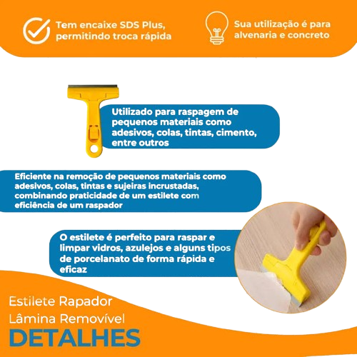 ESTILETE RASPADOR RETO 145MM C/10 LAMINAS LOTUS*
