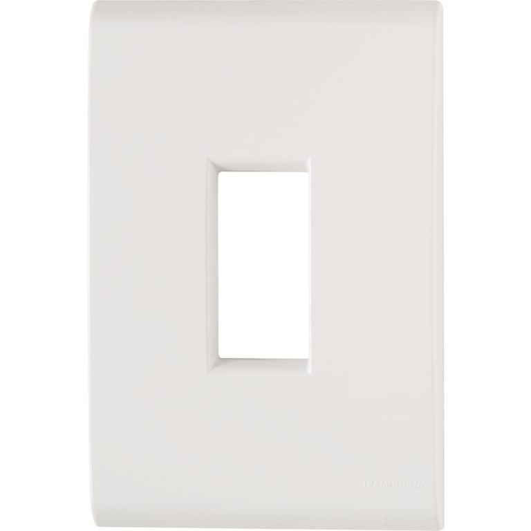 PLACA 4X2 1P VERTICAL TRAMONTINA LIZ BRANCA*