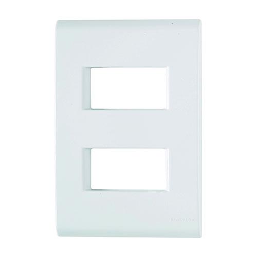 PLACA 4X2 2P SEPARADOS TRAMONTINA LIZ BRANCA*