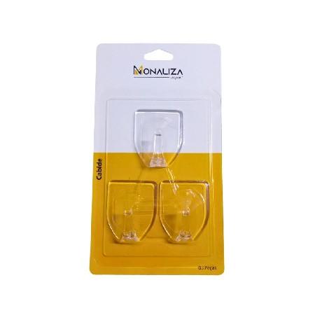 CABIDE KIT 3PÇS DE PLASTICO MONALISA*