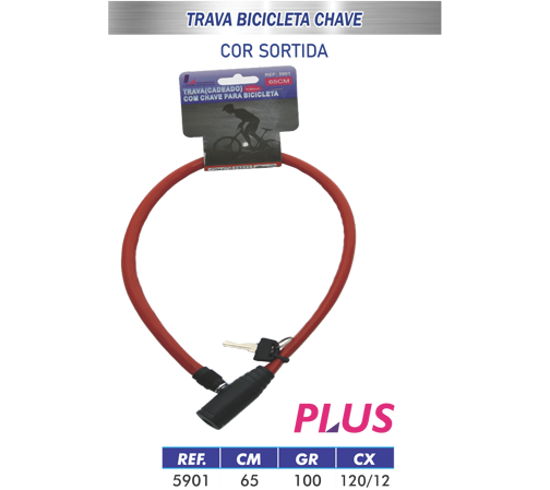 CADEADO PARA BISCILCETA 65CM C/CHAVE LOTUS*