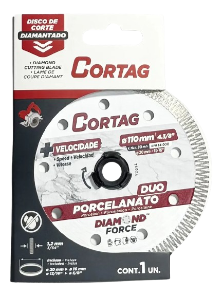 DISCO PORCELANATO DUO 4" CORTAG *
