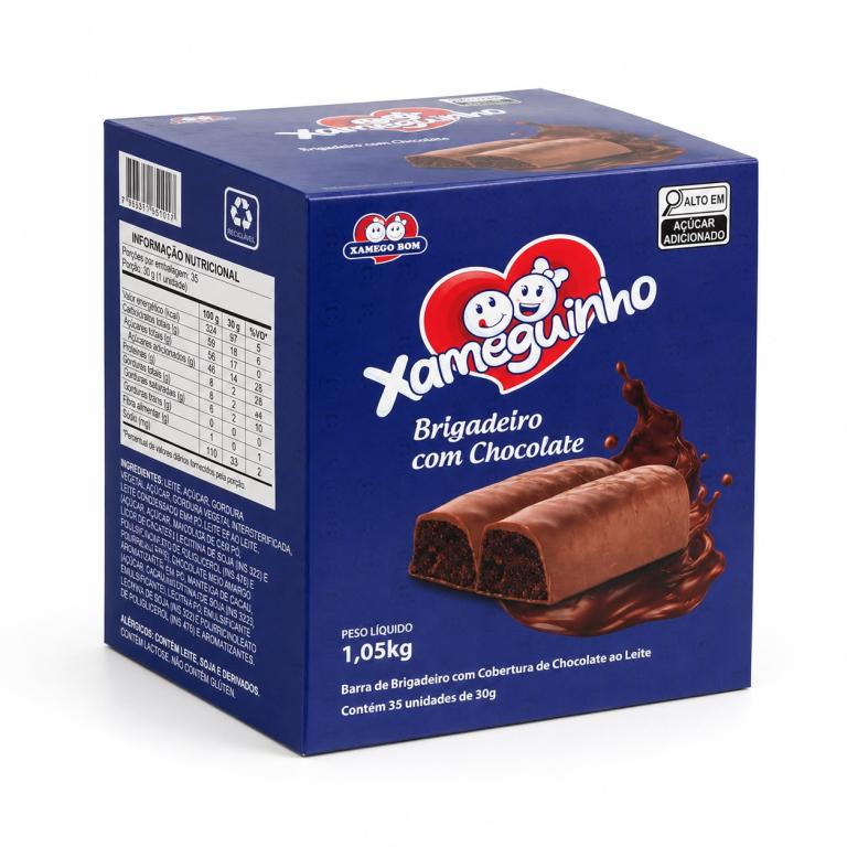 BRIGADEIRO 1x 35un 1,05Kg COM CHOCOLATE XAMEGUINHO