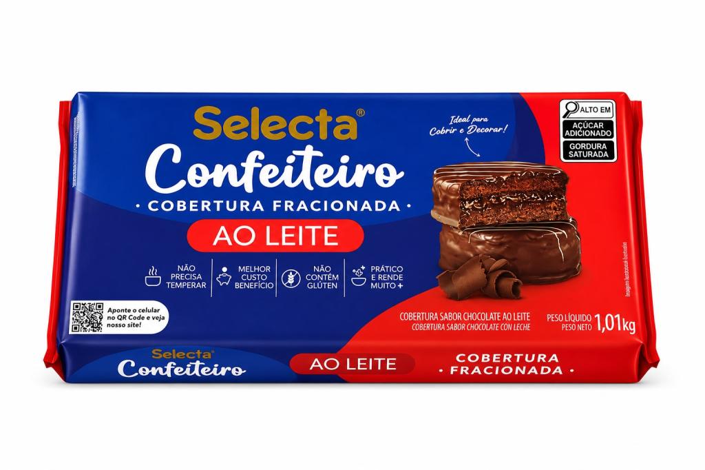 CHOCOLATE 1x 1,01Kg AO LEITE CONFEITEIRO SELECTA