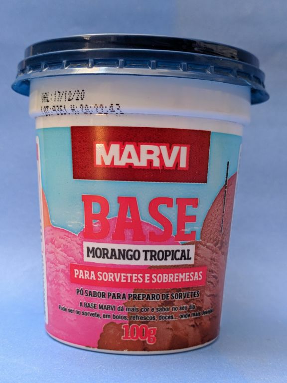 BASE 1x 100g PARA SORVETE MORANGO TROPICAL MARVI