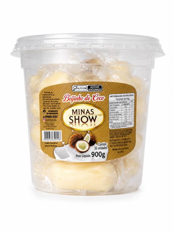 DOCE 1x 20un 900g DE BEIJINHO MINAS SHOW