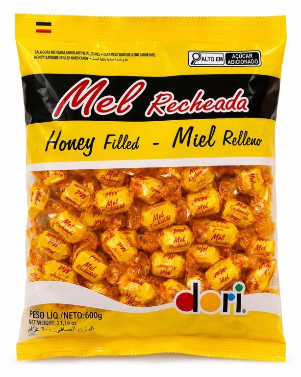BALA 10un 60g DURA MEL RECHEADA DORI