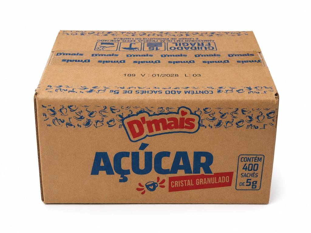 AÇUCAR 1x 400un 5g CRISTAL GRANULADO DIMAIS