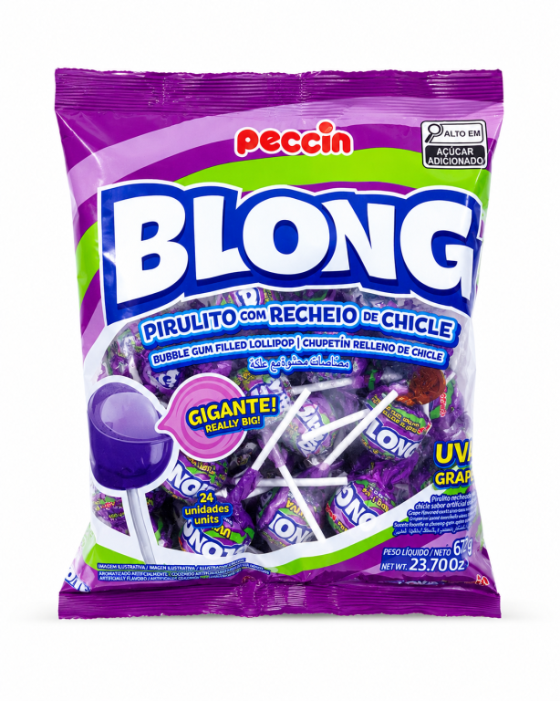 PIRULITOS 1x 24un 672g BLONG COM RECHEIO SORTIDO CHICLETE GIGANTE