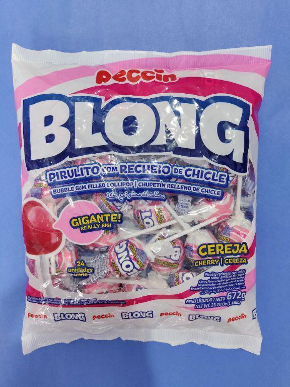 PIRULITOS 2x 24un 1,34Kg BLONG COM RECHEIO SORTIDO CHICLETE GIGANTE