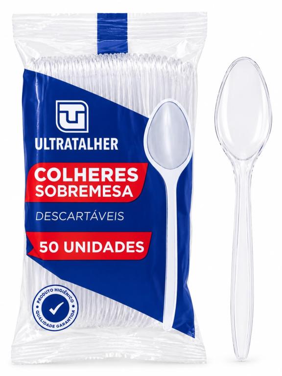 COLHER 1x 50un CRISTAL PARA SOBREMESA ULTRATALHER