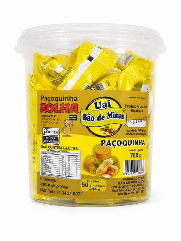 PAÇOCA 2x 50un 700g ROLHA BÃO DE MINAS