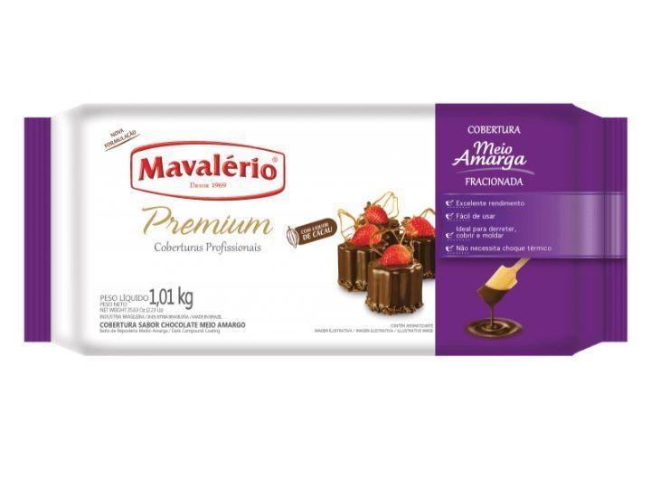 CHOCOLATE 2x 1,01kg PREMIUM MEIO AMARGO MAVALÉRIO