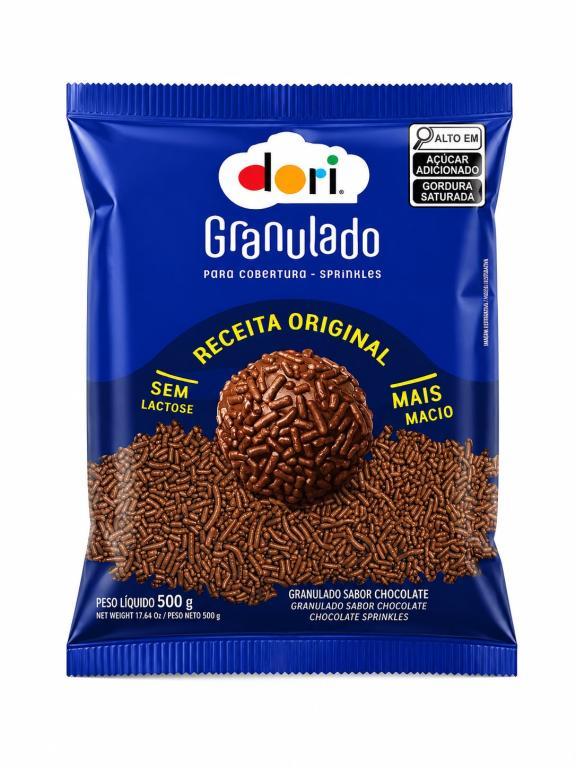 GRANULADO 1x 500g DE CHOCOLATE ZERO LACTOSE MACIO DORI
