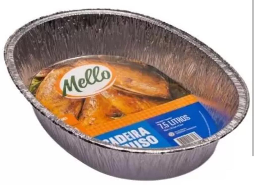 ASSADEIRA 1un 7,5 LITROS OVAL ALUMINIO MELLO