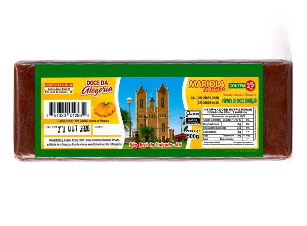 MARIOLA 2x 25un 500g DE BANANA DOCE DA ALEGRIA