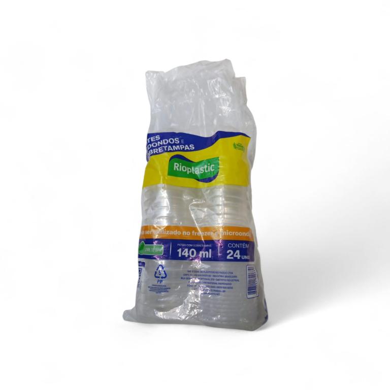 KIT 24un 140ml POTE FREEZER E MICROONDAS RIOPLASTIC