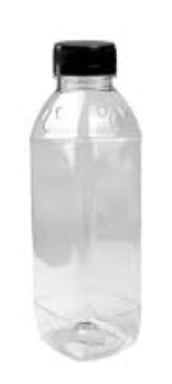 GARRAFA 10un 1000ml PET CRISTAL COM TAMPA DECOPLAST